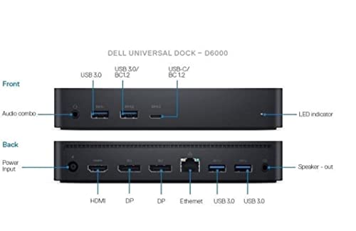 DELL D6000 Universal Docking Station - Black