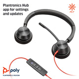 Plantronics - Blackwire 3320 - Wired, Dual-Ear (Stereo) Headset with Boom Mic - USB-A to Connect to Your PC, Mac or Cell Phone - Works with Teams (Certified), Zoom & More