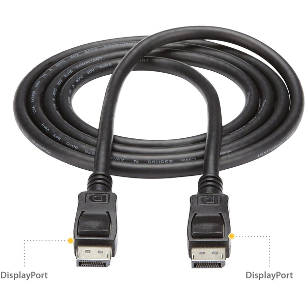 Bundle of 2 | StarTech.com 6ft (2m) DisplayPort 1.2 Cable - 4K x 2K Ultra HD VESA Certified DisplayPort Cable - DP to DP Cable (DISPLPORT6L)