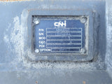 Caterpillar industrial equipment identification plate on a metal surface