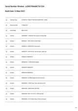 Technical specification sheet for a tractor loader with various configurations and features.