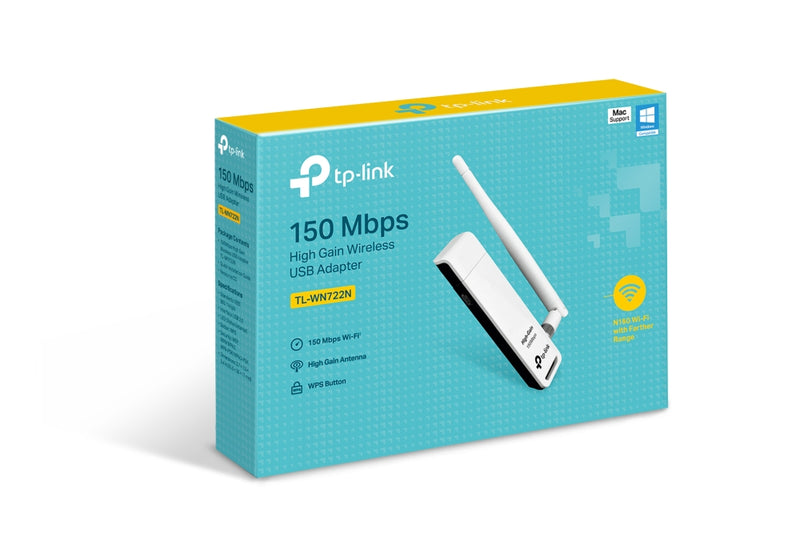 New | TP-Link TL-WN722N 150Mpbs USB WiFi Adapter