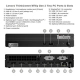 LENOVO THINKCENTRE M70Q (GEN 2) (TFF) DM/Micro/Tiny Form Factor PC - Intel i5-11500T Core i5 1.5GHz CPU