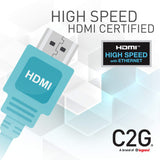 C2G 56783 High Speed HDMI Cable with Ethernet - 4K 60Hz HDMI 2.0 Gold Plated, Black, 6ft (1.8m)